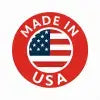 Logo with 'Made in USA' text on a red background for seeds in  a cup brand grow kits