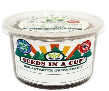 Seeds in a Cup seed starter growing kit on a white background