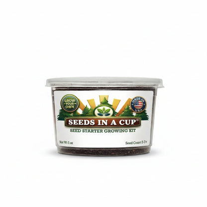 Seeds In A Cup Collard Greens (Brassica oleracea var. viridis) Grow Kit - Complete seed starter with recyclable planter, non-GMO seeds, and real potting soil. Hand-assembled in Cleveland, Ohio, USA.
