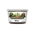Seeds In A Cup Chives (Allium schoenoprasum) Grow Kit - Complete seed starter with recyclable planter, non-GMO seeds, and real potting soil. Hand-assembled in Cleveland, Ohio, USA.