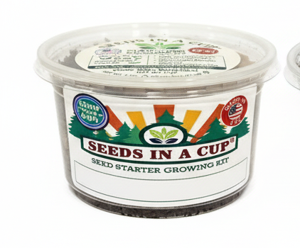 Seeds In A Cup Collards (Brassica oleracea var. viridis) material audit: Includes USA-grown non-GMO seeds and real soil (not synthetic peat pods) to support delicate root systems.