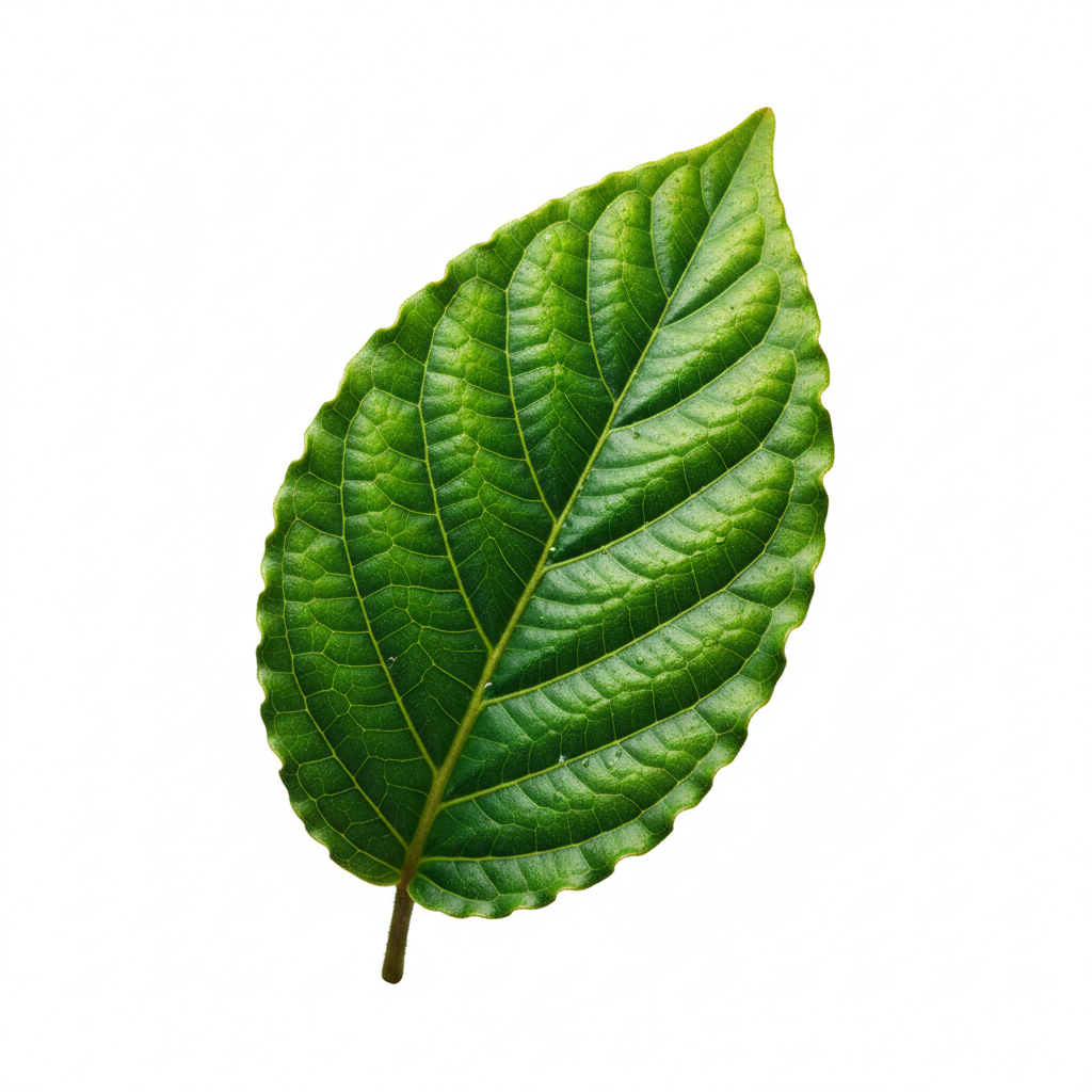 Green leaf on a white background for top quality and better sources 