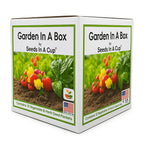 Garden In A Box Component View: Seeds In A Cup kits use professional-grade real soil instead of compressed peat discs to ensure superior aeration and moisture retention for five unique plant varieties.
