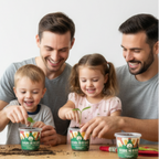 Therapeutic indoor gardening: Activating the Seeds In A Cup Wisteria (Wisteria) kit by adding water to real soil and sealing with the moisture lid.