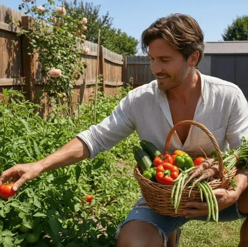 Mature Eggplant (Solanum melongena) plant grown from Seeds In A Cup starter kit, demonstrating the nutrient-dense real soil growing system and high germination success rate.