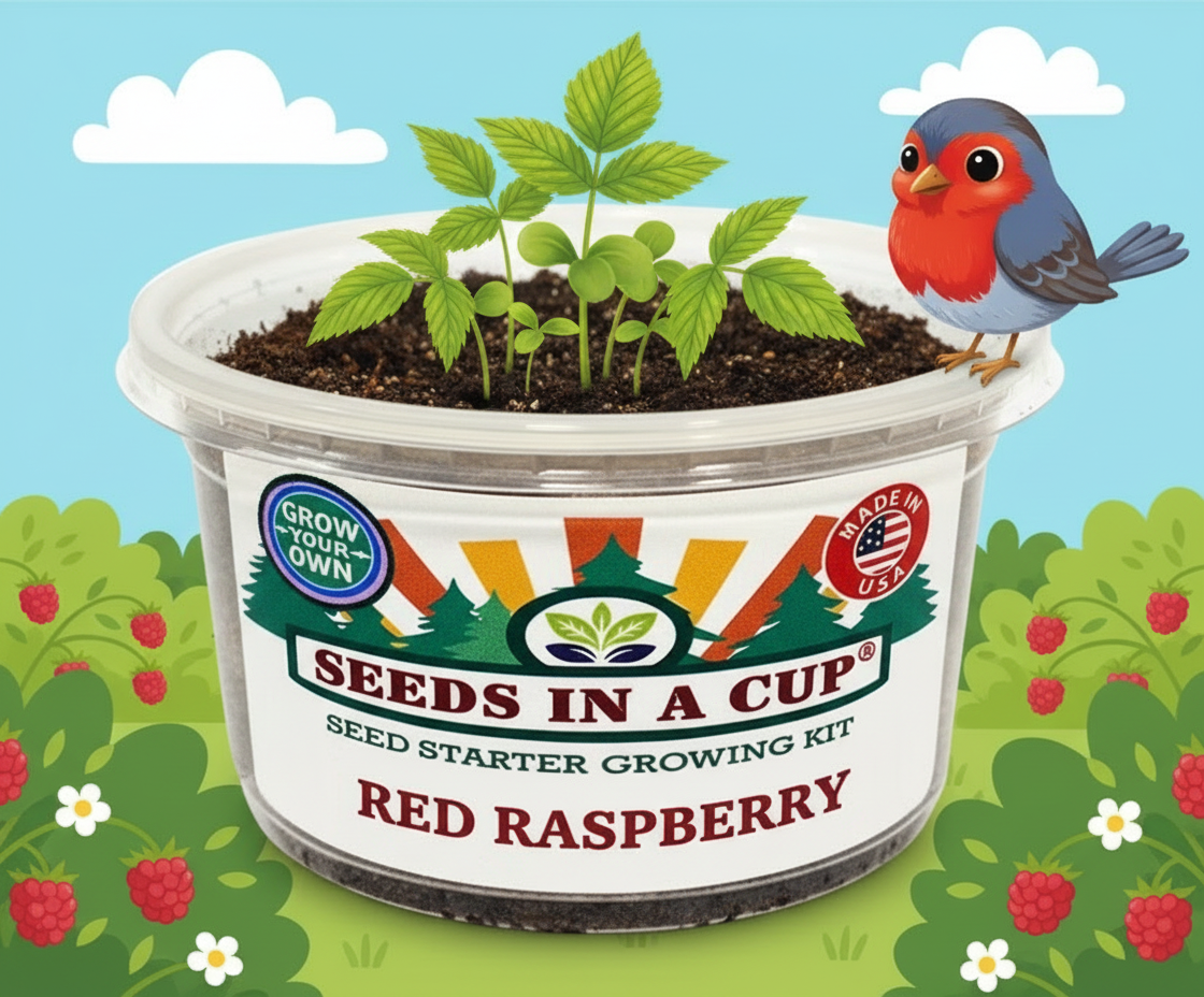 Raspberry with robin