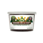 USA-made Celery (Apium graveolens) Plant Kit from Seeds In A Cup. Complete indoor growing set with nutrient-rich loose soil and recyclable planter.