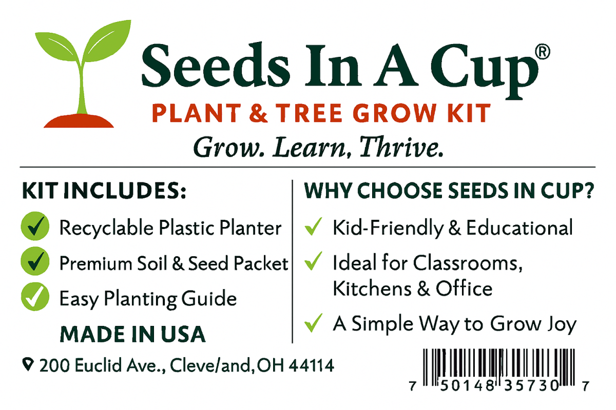 Seeds In A Cup® Original Tree Grow Kit - Multiple Varieties Seed Germination Kit grow kit by SEEDS IN A CUP - Plant GRow Kit Tree GRow Kit Seed