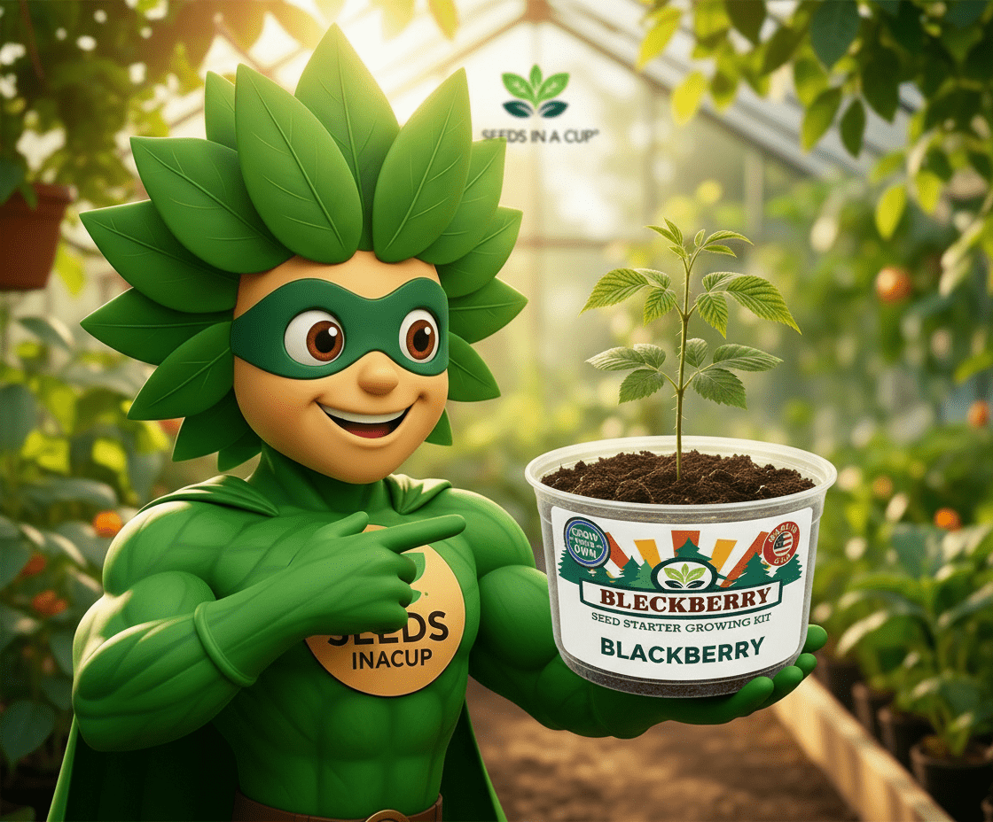 Seeds In A Cup® Plant & Tree Grow Kit contents: featuring real nutrient-rich potting soil, heirloom seeds, and recyclable planter. Made in USA STEM gardening  seed kit.