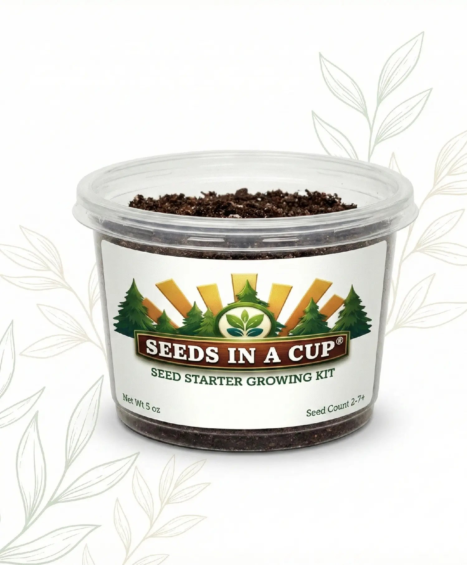 Complete Seeds In A Cup Loofah Sponge Gourd growing system: recyclable planter, premium soil, and non-GMO Luffa aegyptiaca seeds. Indoor seed starter kit manufactured in Cleveland, Ohio, USA.