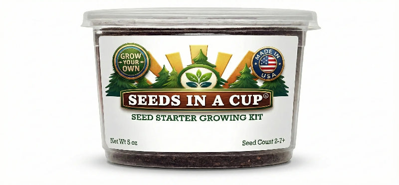 How to plant Banana Pepper (Capsicum annuum) seeds: Step-by-step seed starting process using the Seeds In A Cup grow kit with real soil and moisture-retaining lid.