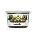Seeds In A Cup Spearmint (Mentha spicata) Indoor Garden Set. USA-made product specializing in high-germination non-GMO seeds and real potting soil.