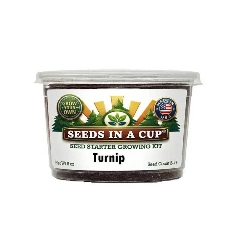 turnip seed grow kit from brand seeds in a cup that is made in usa and has most successful growth rate for grow kits